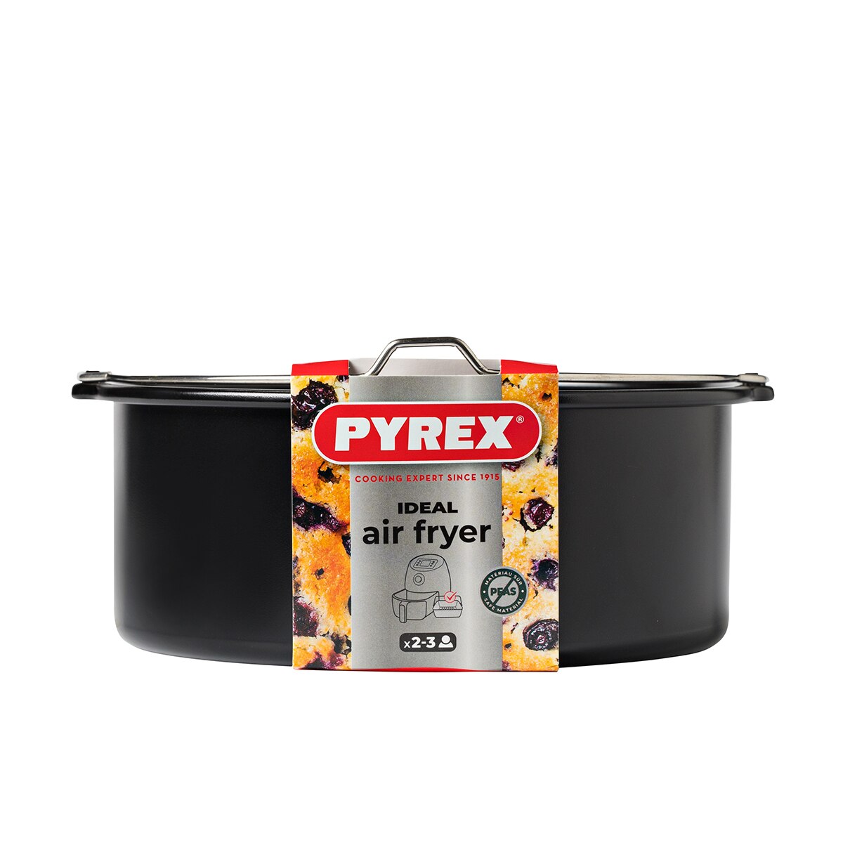 Fuente redonda para Air Fryer Glide Pyrex Negro-3