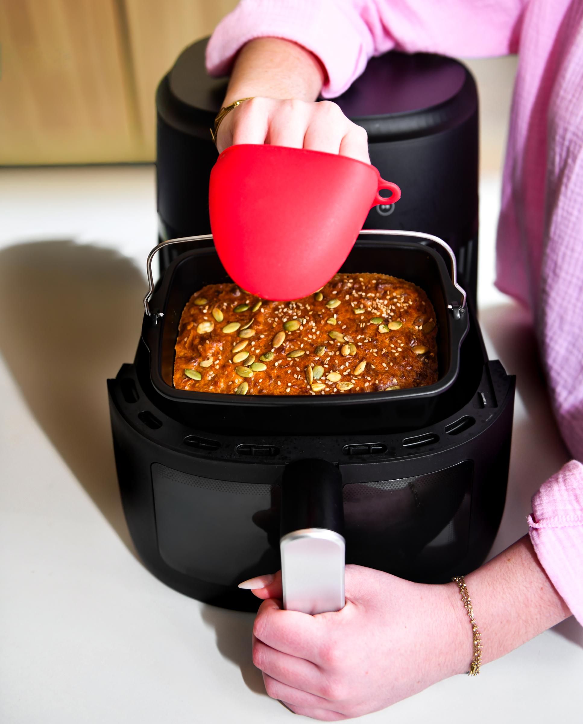 Fuente redonda para Air Fryer Glide Pyrex Negro-7