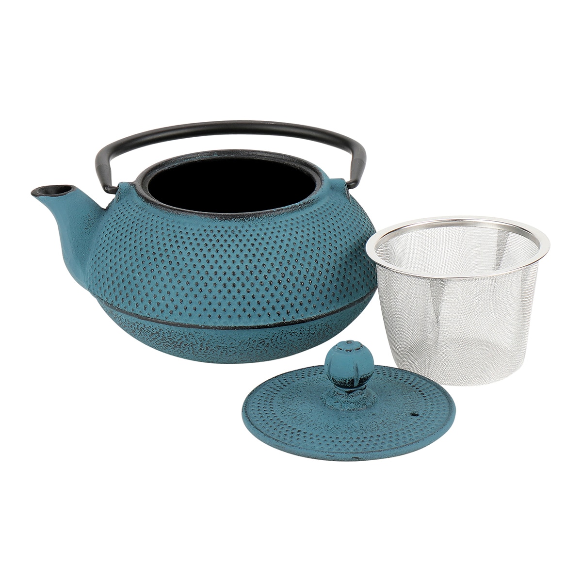 Chaleira de ferro fundido azul Azul-2