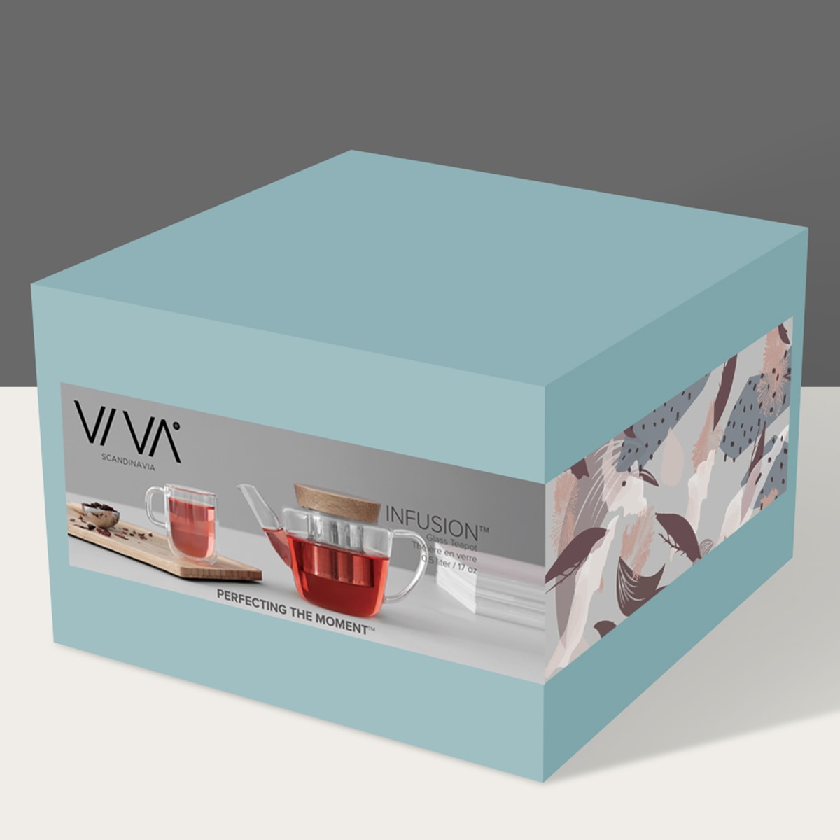 Chaleira de vidro com Infusor de Madeira Infusion Transparente-9