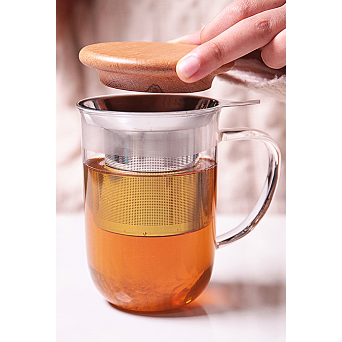 Chávena de chá com Infusor Minima Transparente-5