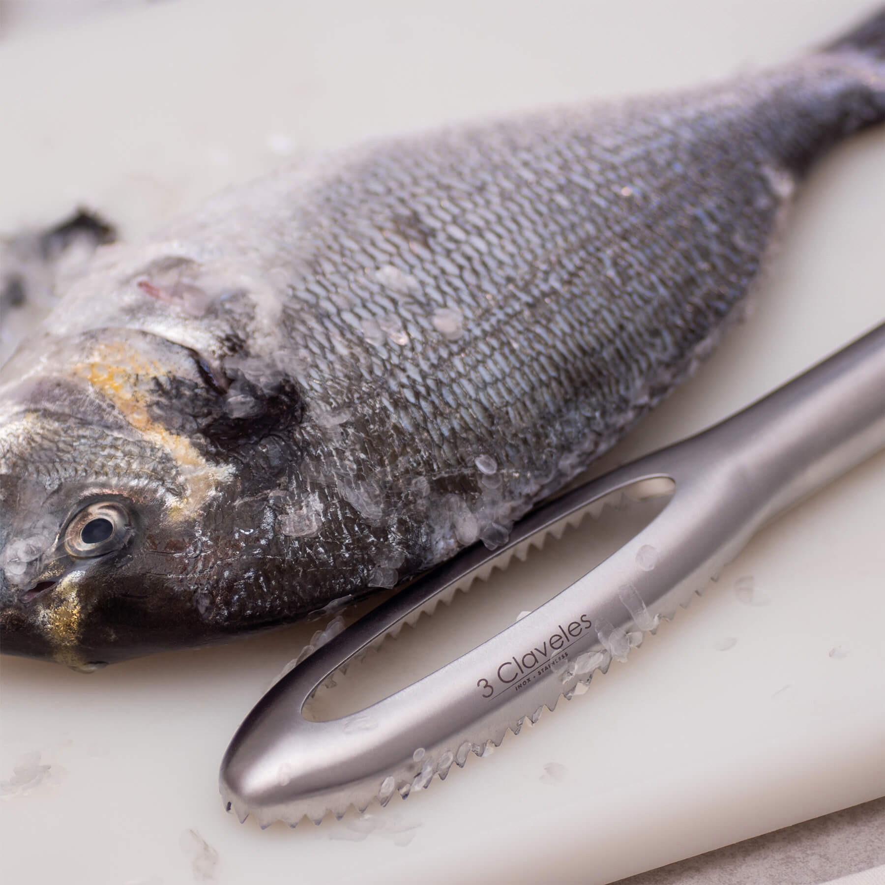 Tira-escamas 3 Claveles Aço-5