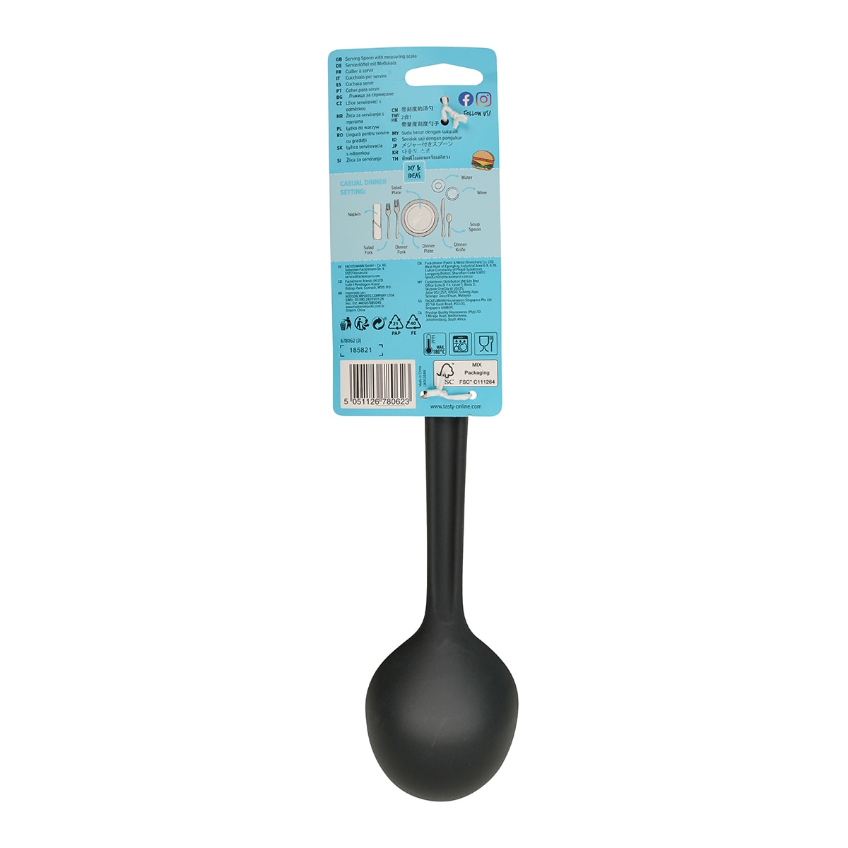 Cucharón para servir con escala de medidas Tasty Gris-7