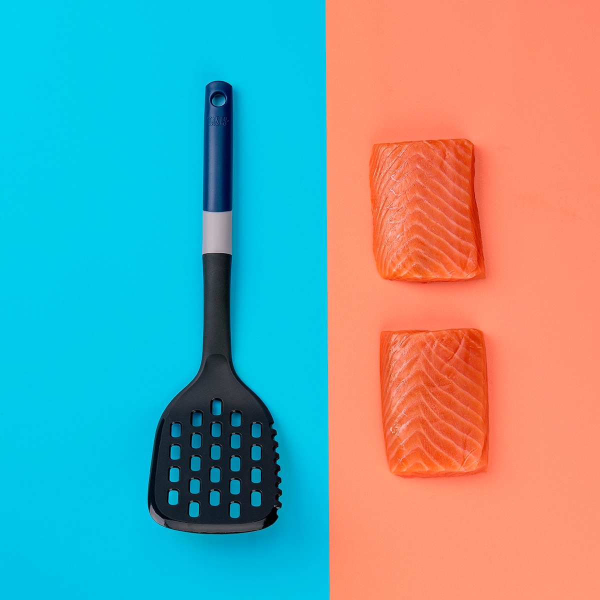 Espátula de Peixe com Rebordo de Corte Cinzento-5