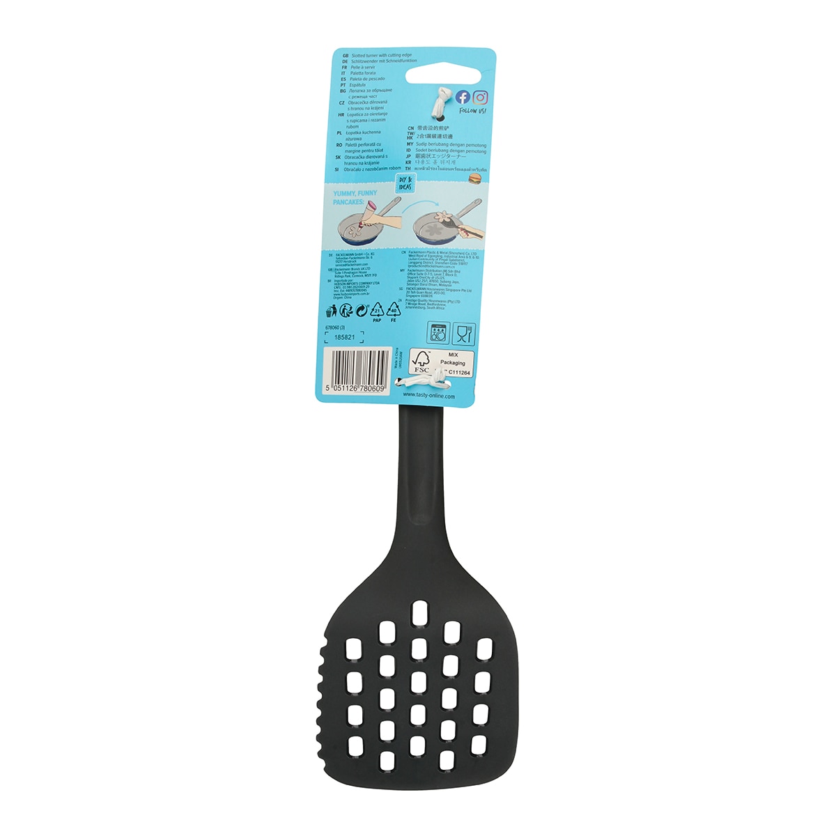 Espátula de Peixe com Rebordo de Corte Cinzento-9