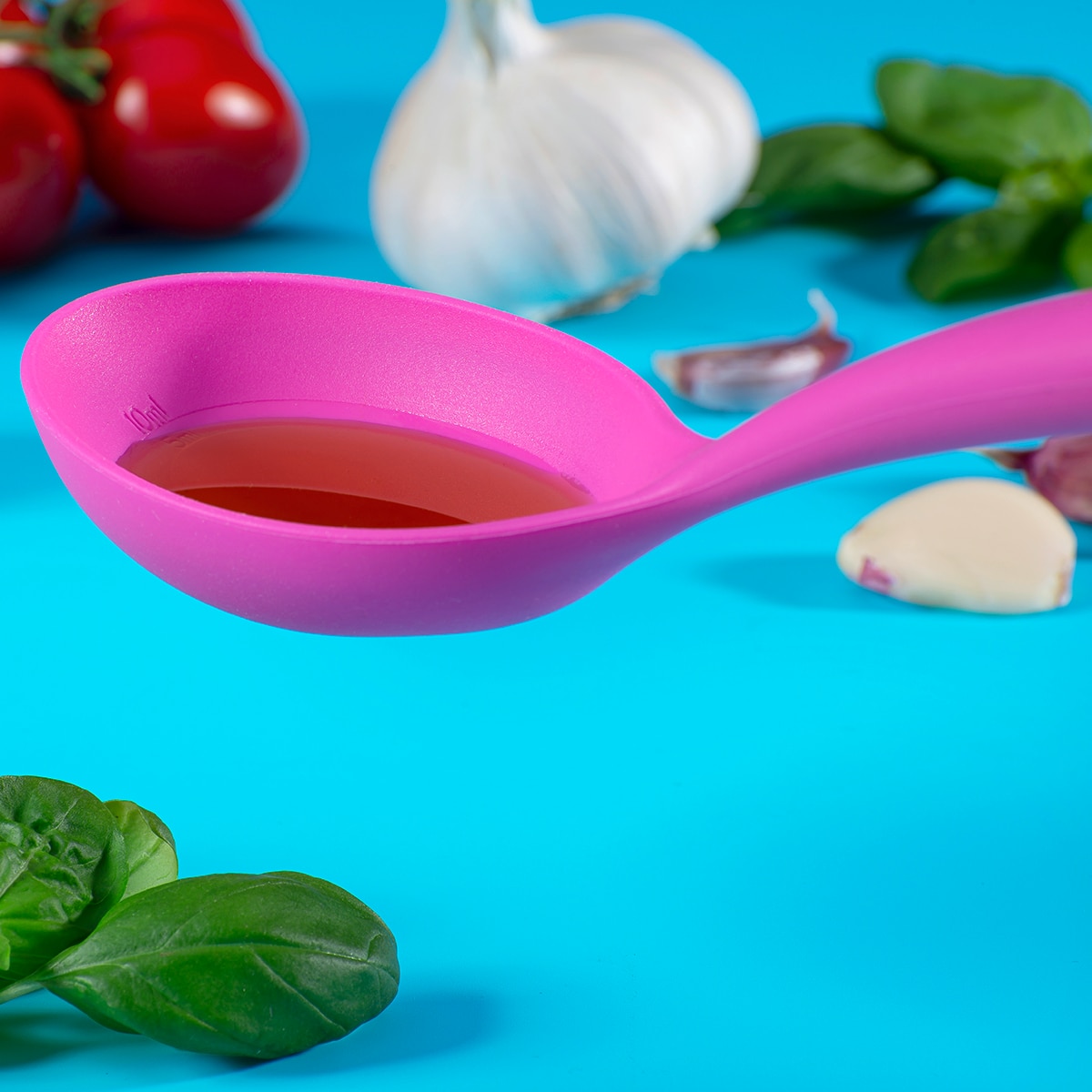 Cucharón de silicona con escala de medidas Tasty Fucsia-7