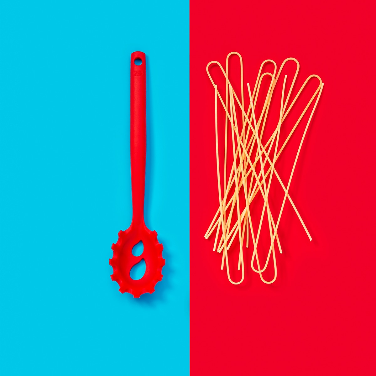 Cuchara de silicona para servir espaguetis  Tasty Rojo-5