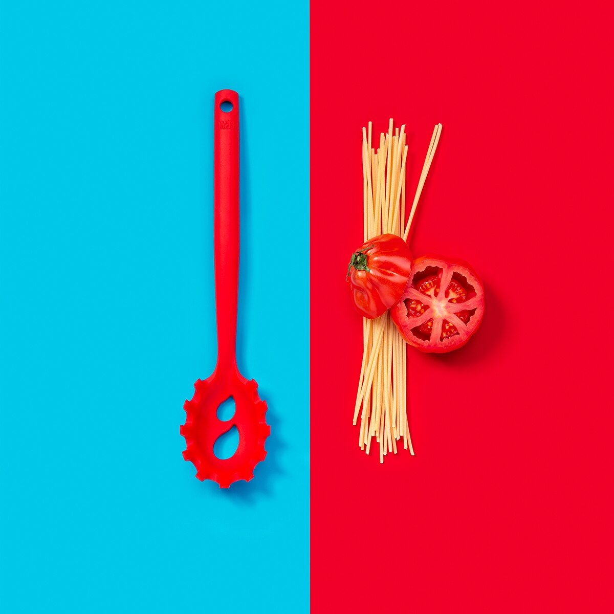 Cuchara de silicona para servir espaguetis  Tasty Rojo-6