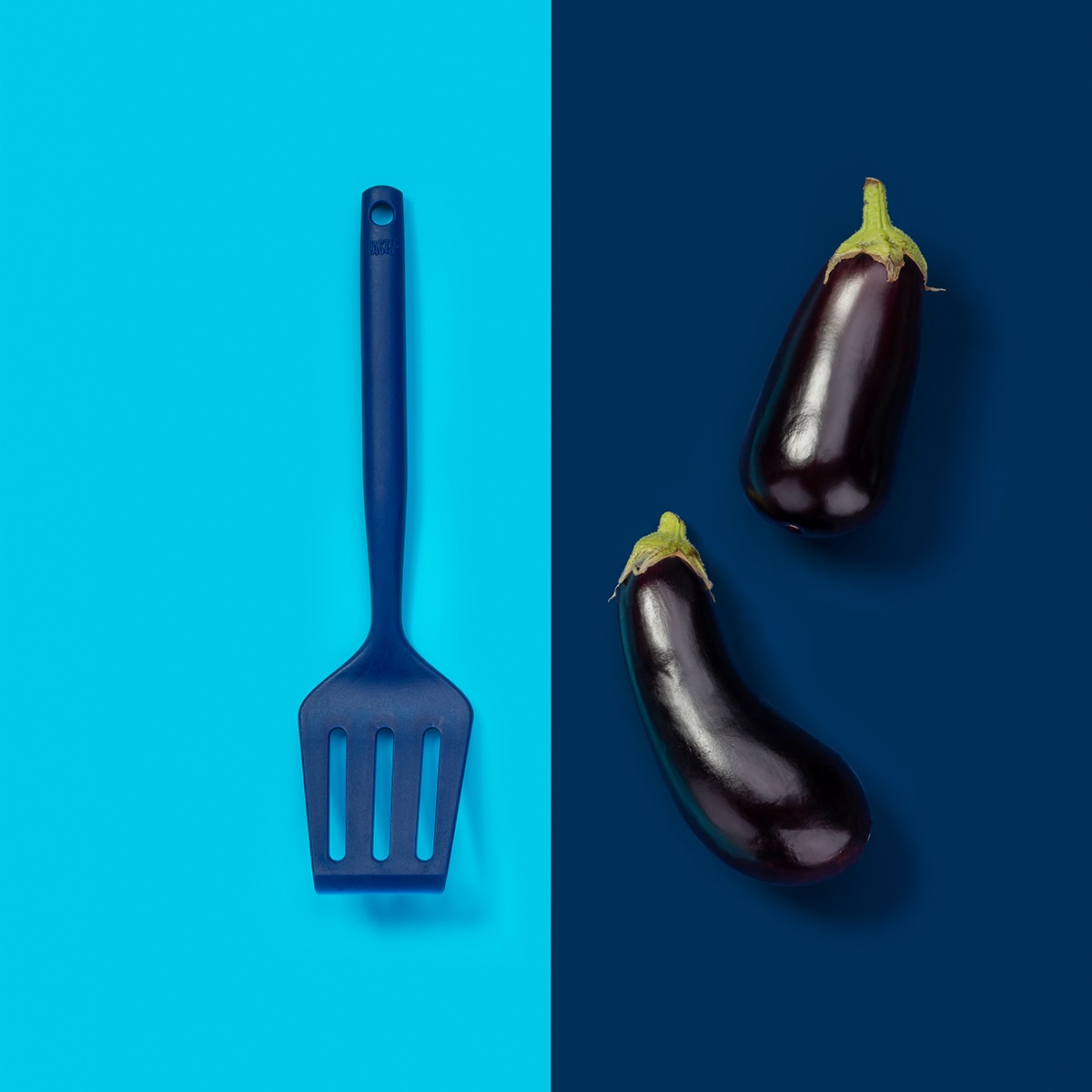 Espátula de pescado de silicona Tasty Azul-5