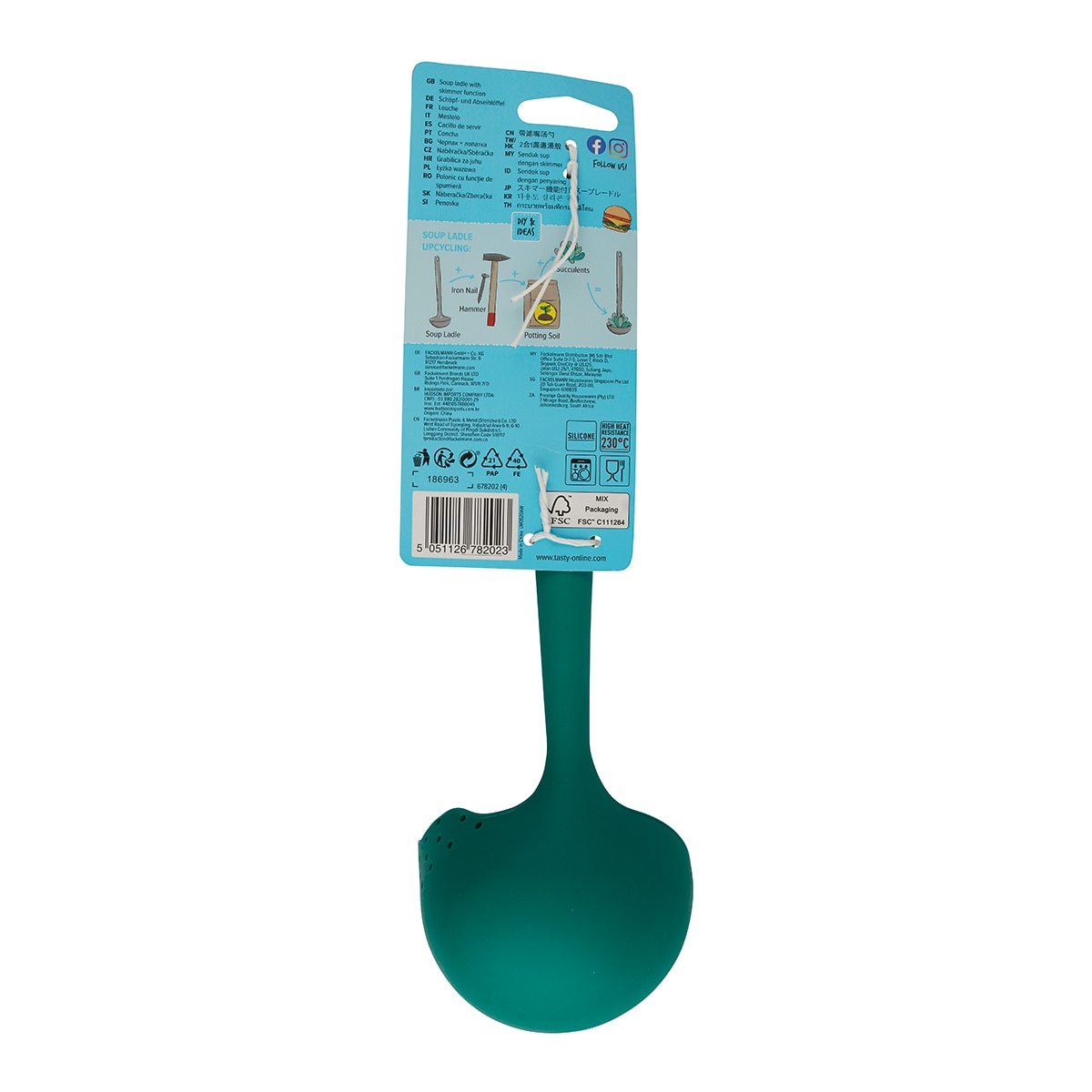 Cazo de silicona con escurridor Tasty Verde-10