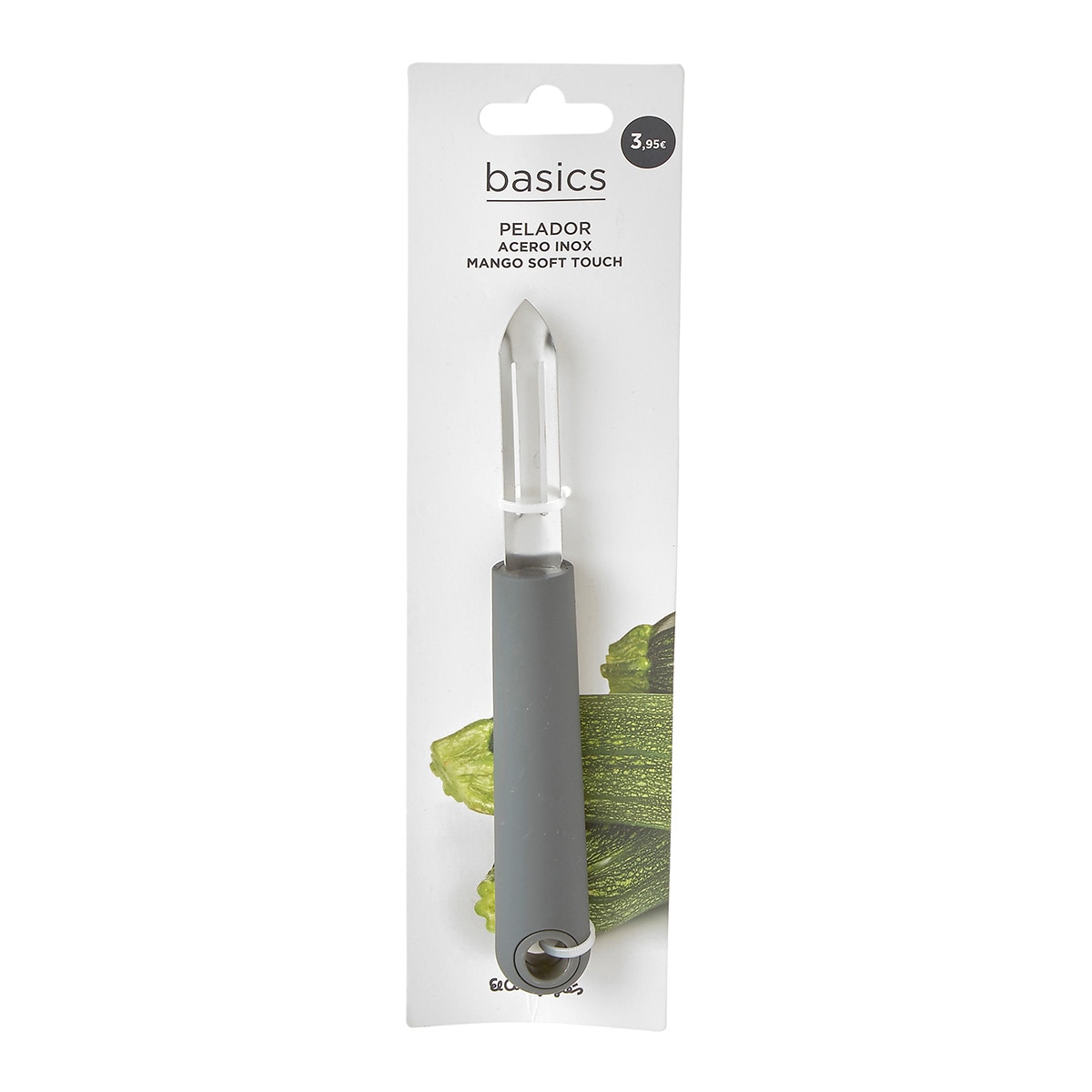 Pelador recto Basics El Corte Inglés Acero-2