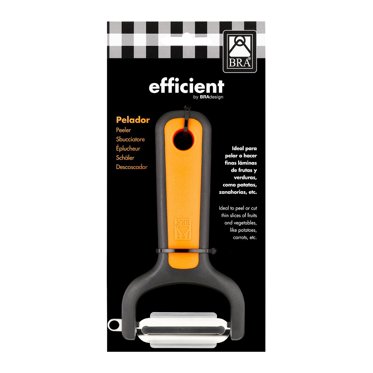 Descascador liso em forma de Y Efficient Preto-6