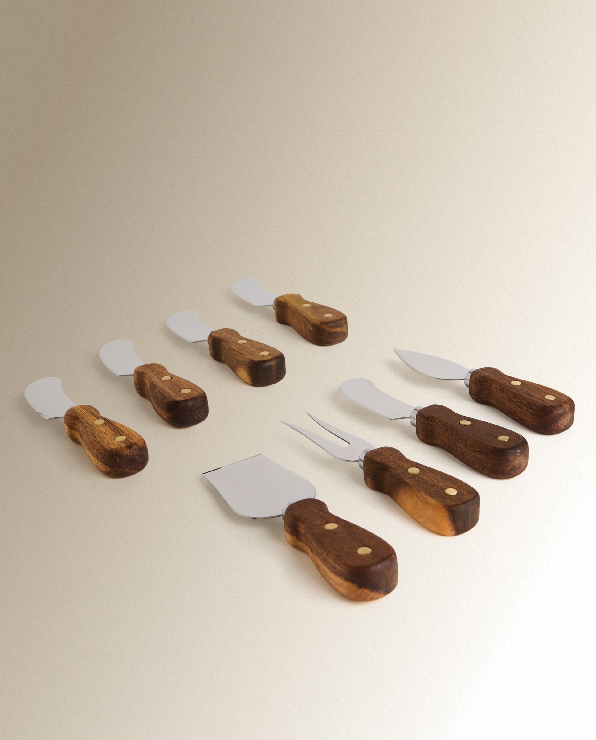 Set de 4 piezas para foie en caja de madera - Natural Natural-4