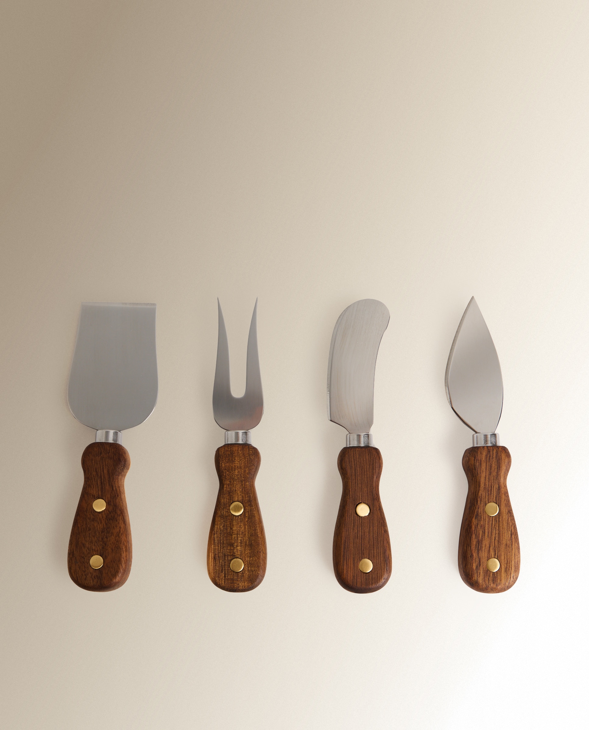 Set de 4 piezas para queso en caja de madera - Natural Natural-1