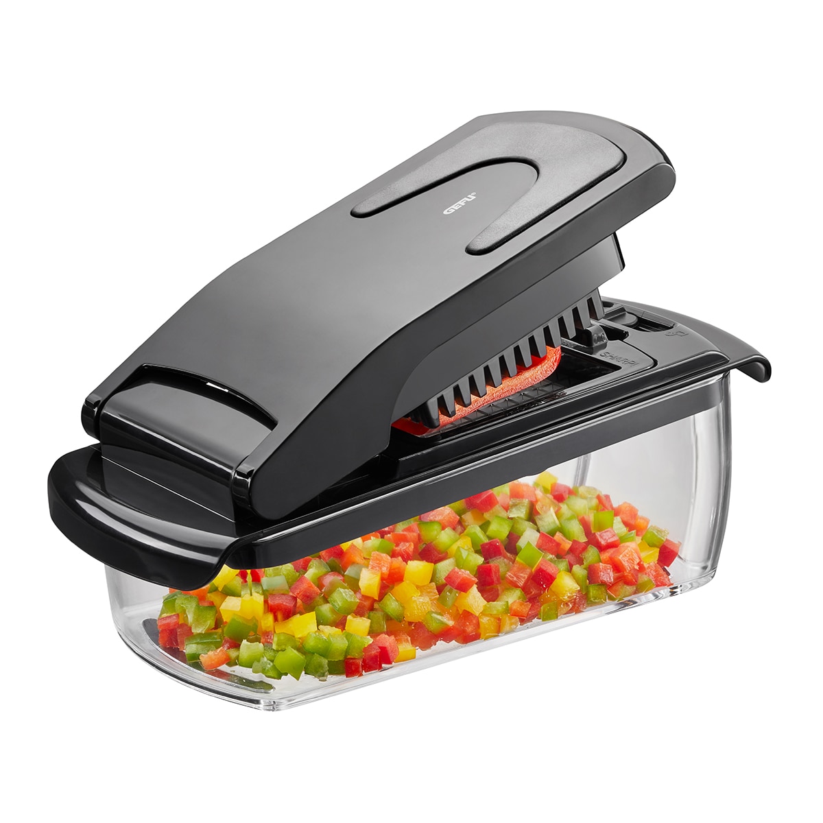 Cortador de Frutas e Legumes em Cubos e Palitos Treppo Preto-2