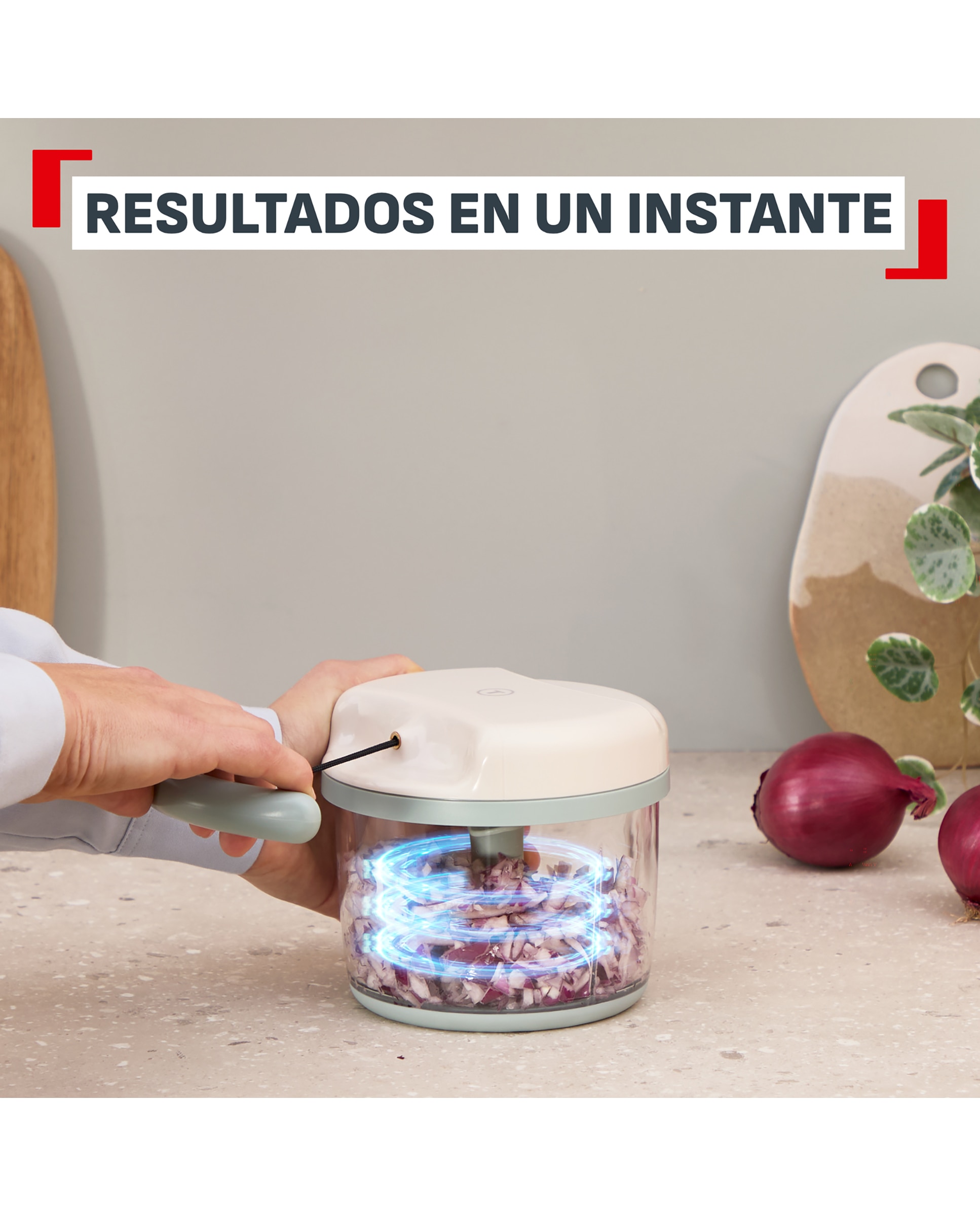 Picadora Manual Sin Cables 900 ml Eucalipto Tefal - Azul 900 ml Azul-3