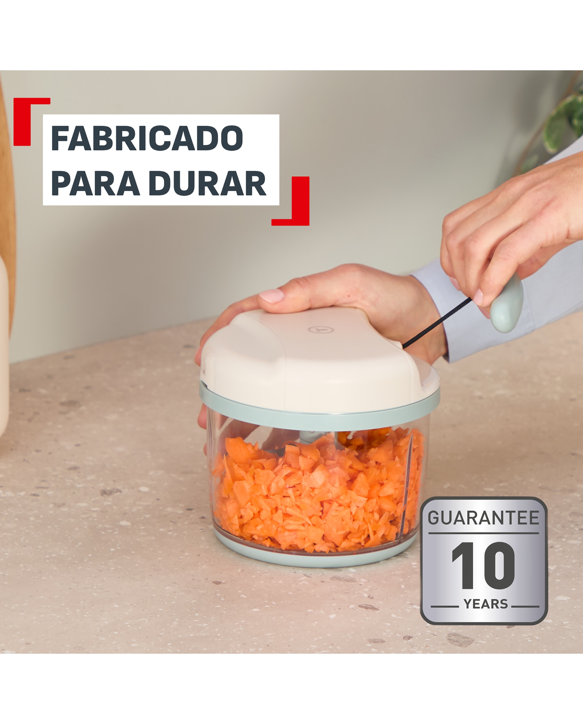 Picadora Manual Sin Cables 900 ml Eucalipto Tefal - Azul 900 ml Azul-5