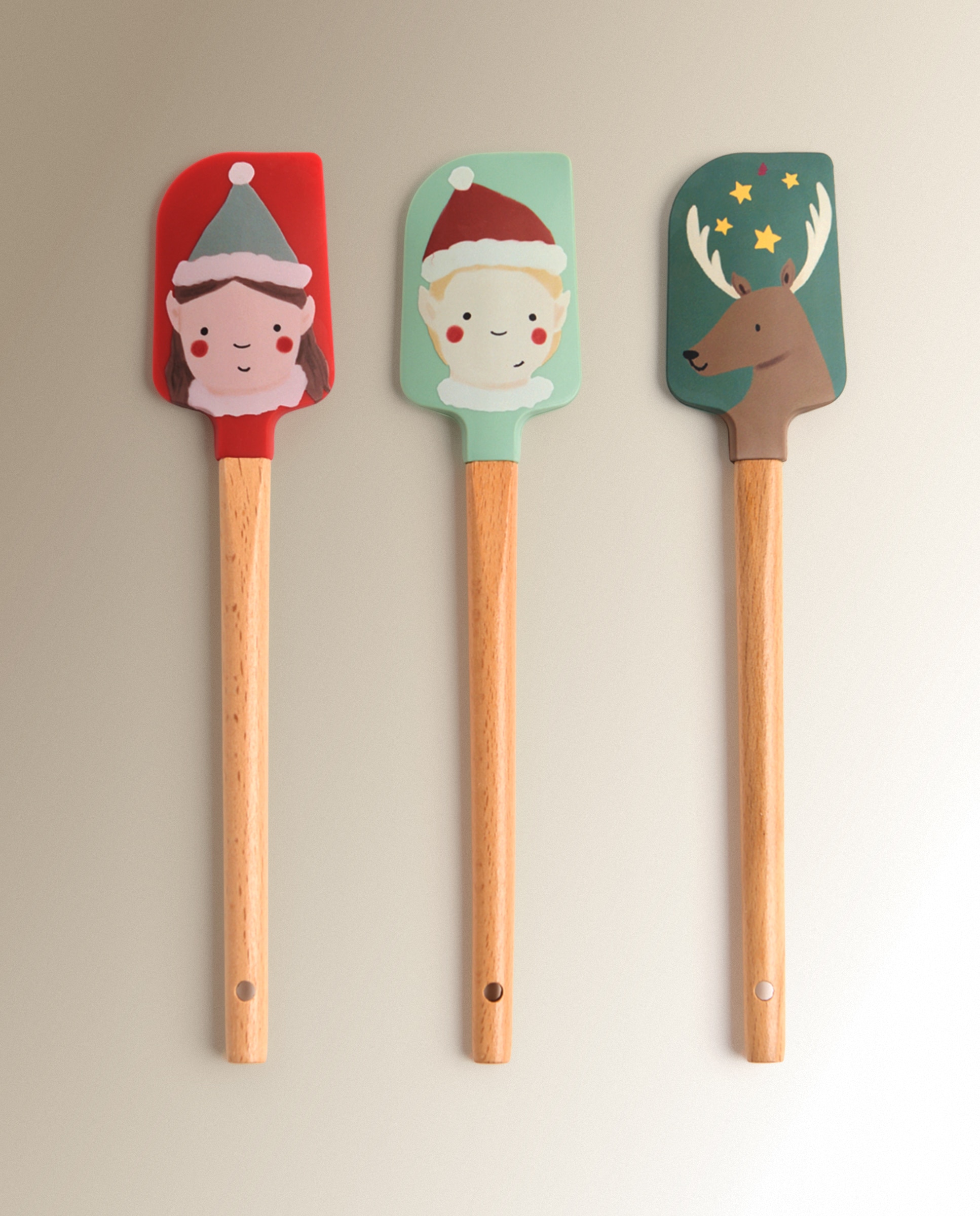 Imagem 0 de Conjunto de 3 Espátulas de Silicone Mini Xmas Natal