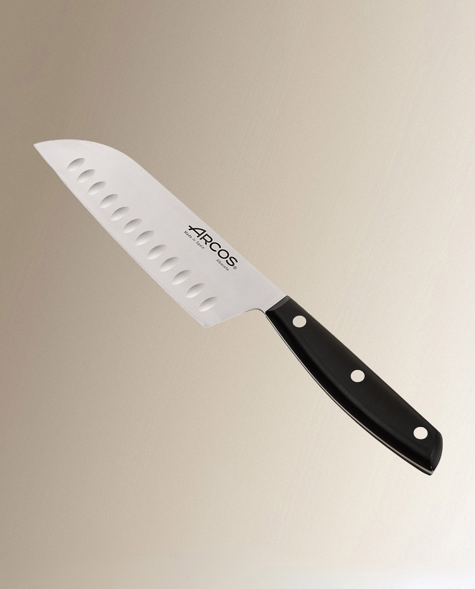 Faca Santoku 180 mm Série Ibiza Preto-2