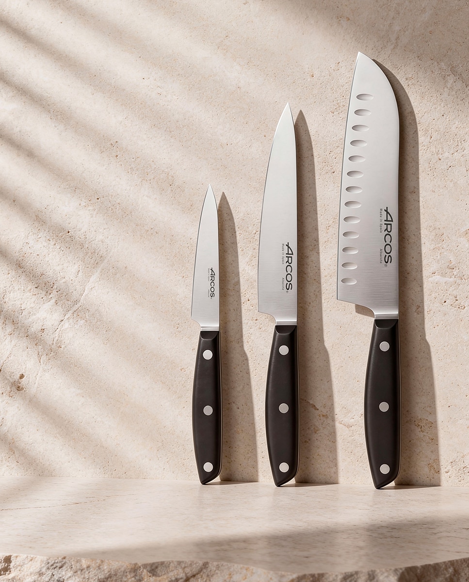 Faca Santoku 180 mm Série Ibiza Preto-6