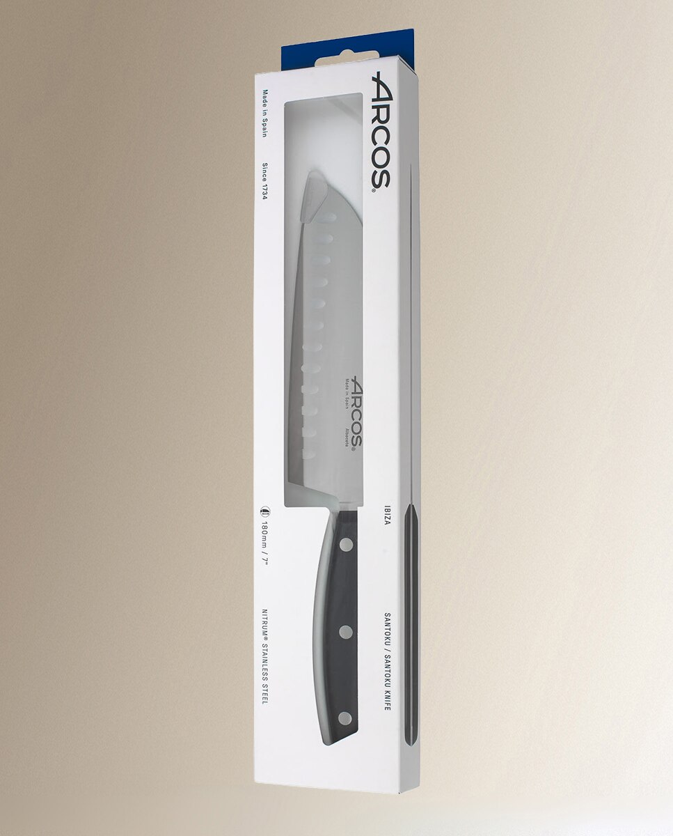 Faca Santoku 180 mm Série Ibiza Preto-7
