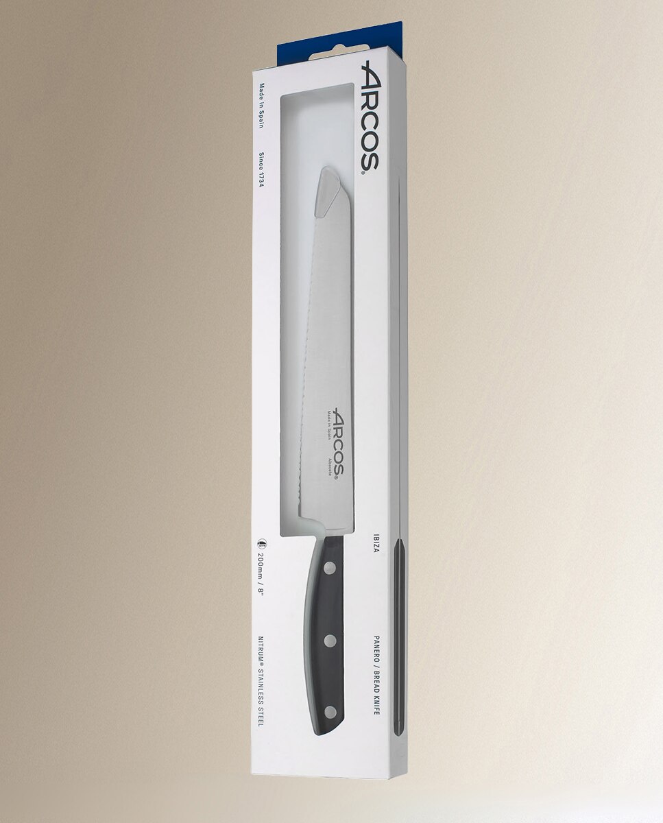 Cuchillo panero perlado 200 mm Serie Ibiza de Arcos - Negro Negro-7