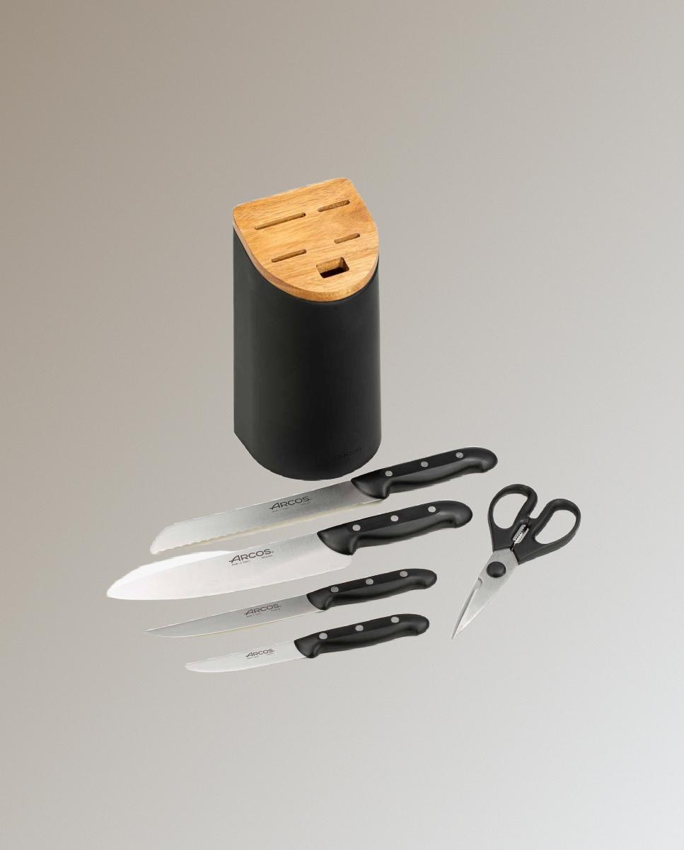 Taco 4 cuchillos y tijeras Maitre Arcos - Negro Negro-2