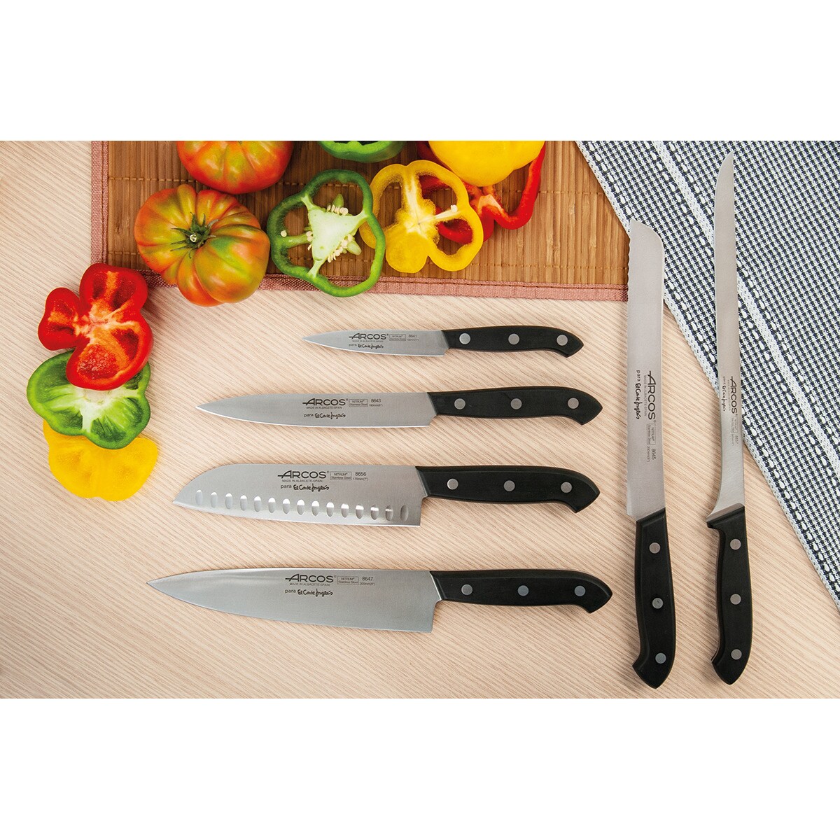 Faca Santoku El Corte Inglés by Arcos Preto-3