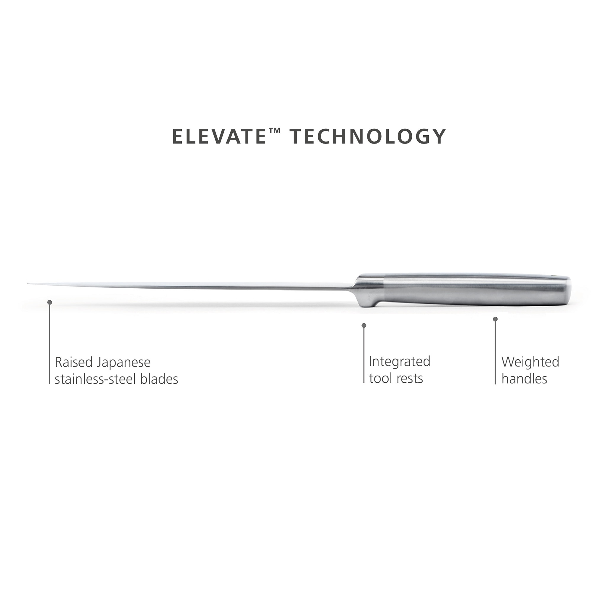 Bloco de 5 Facas com Suporte de Bambu Elevate Natural-16