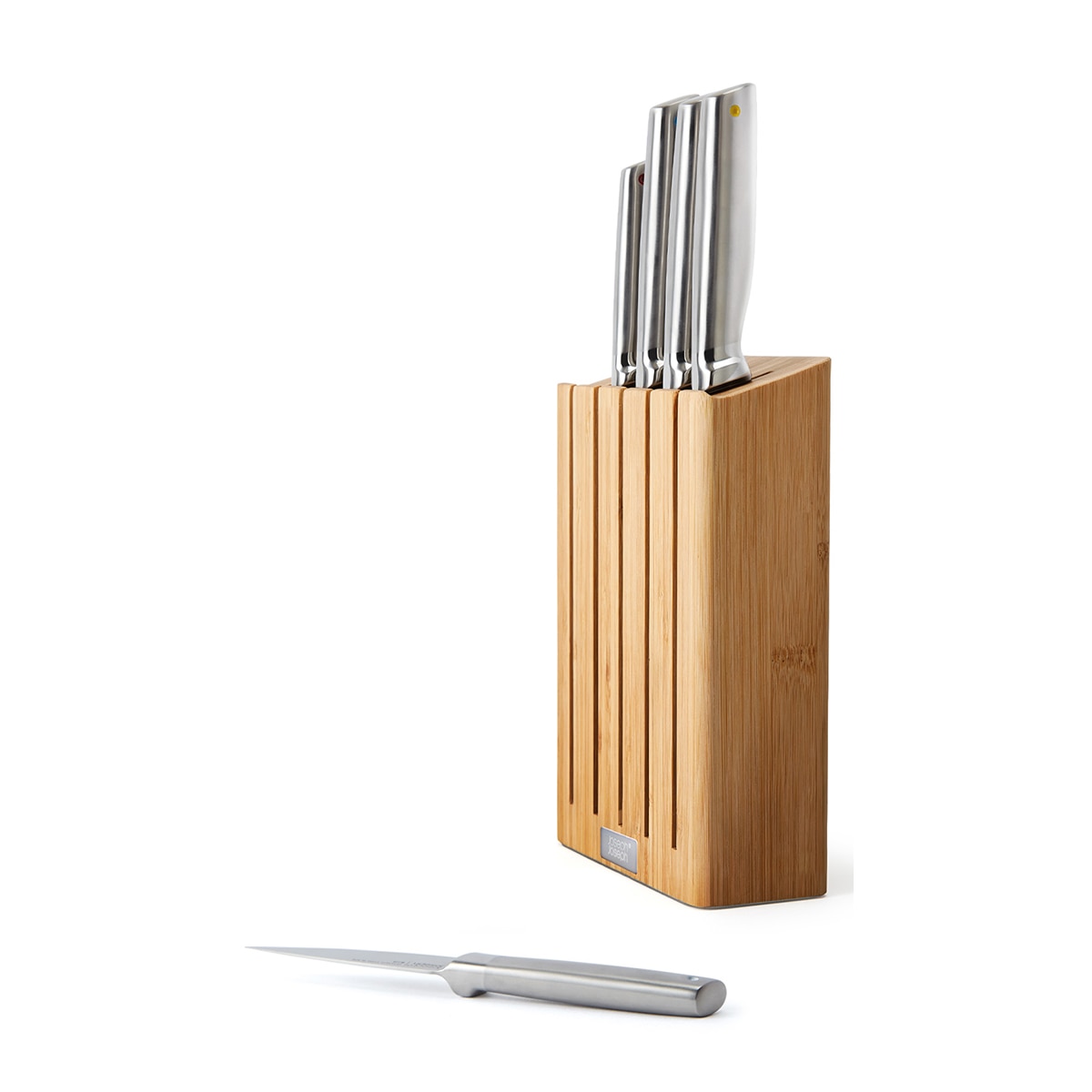 Bloco de 5 Facas com Suporte de Bambu Elevate Natural-18