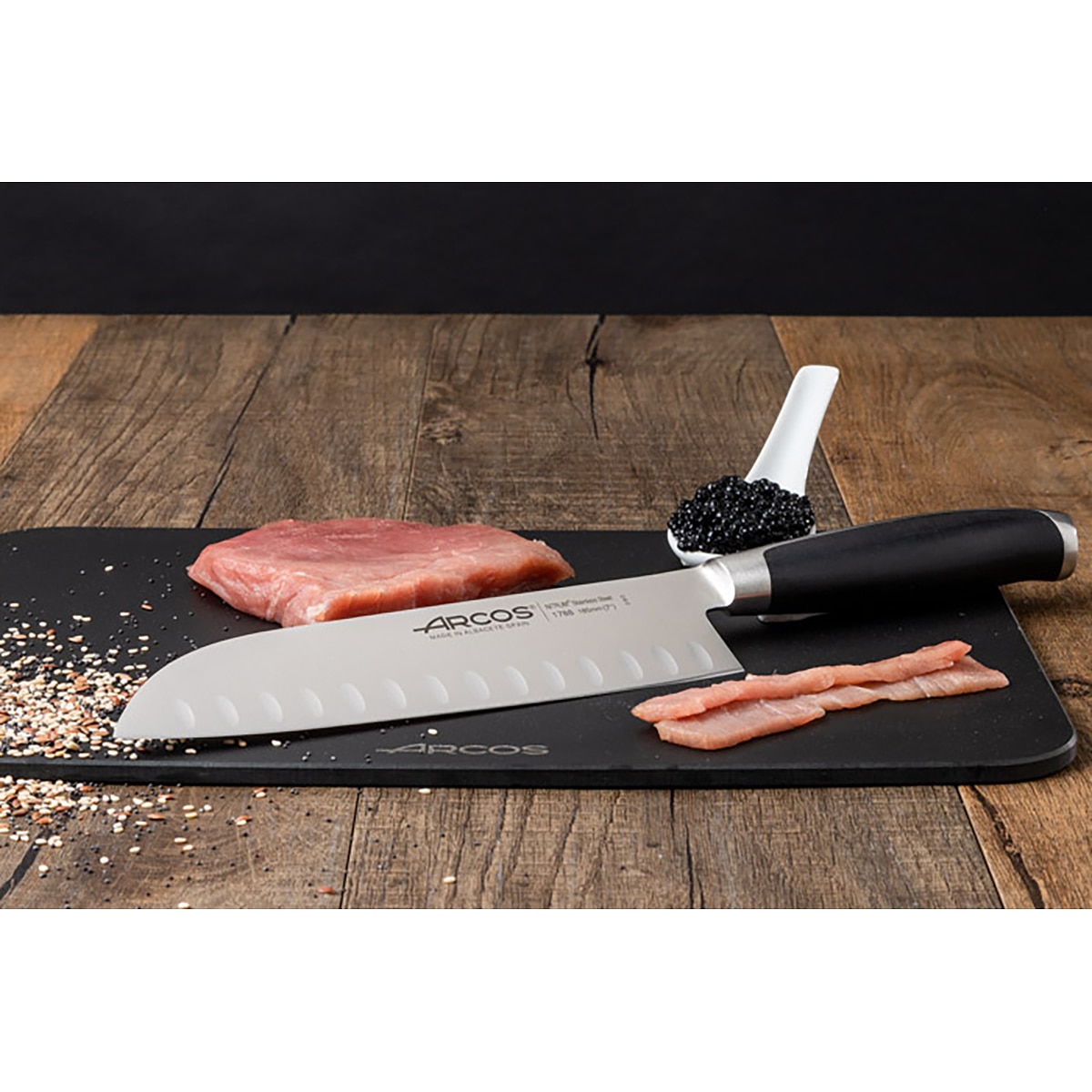 Faca Santoku Kyoto Arcos Preto-6