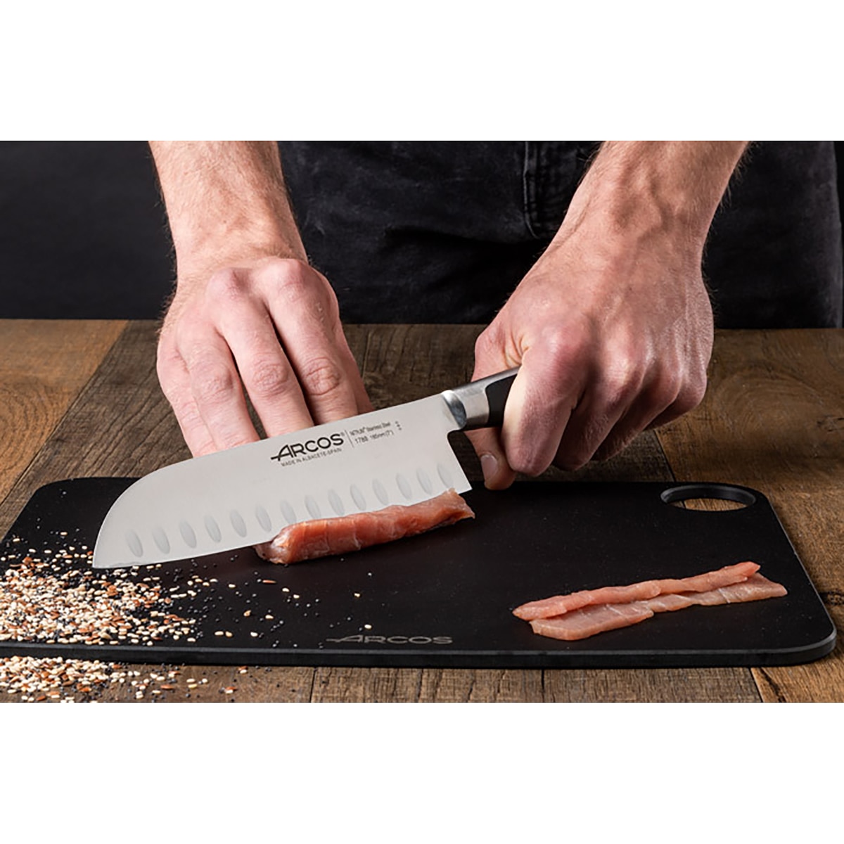Faca Santoku Kyoto Arcos Preto-7