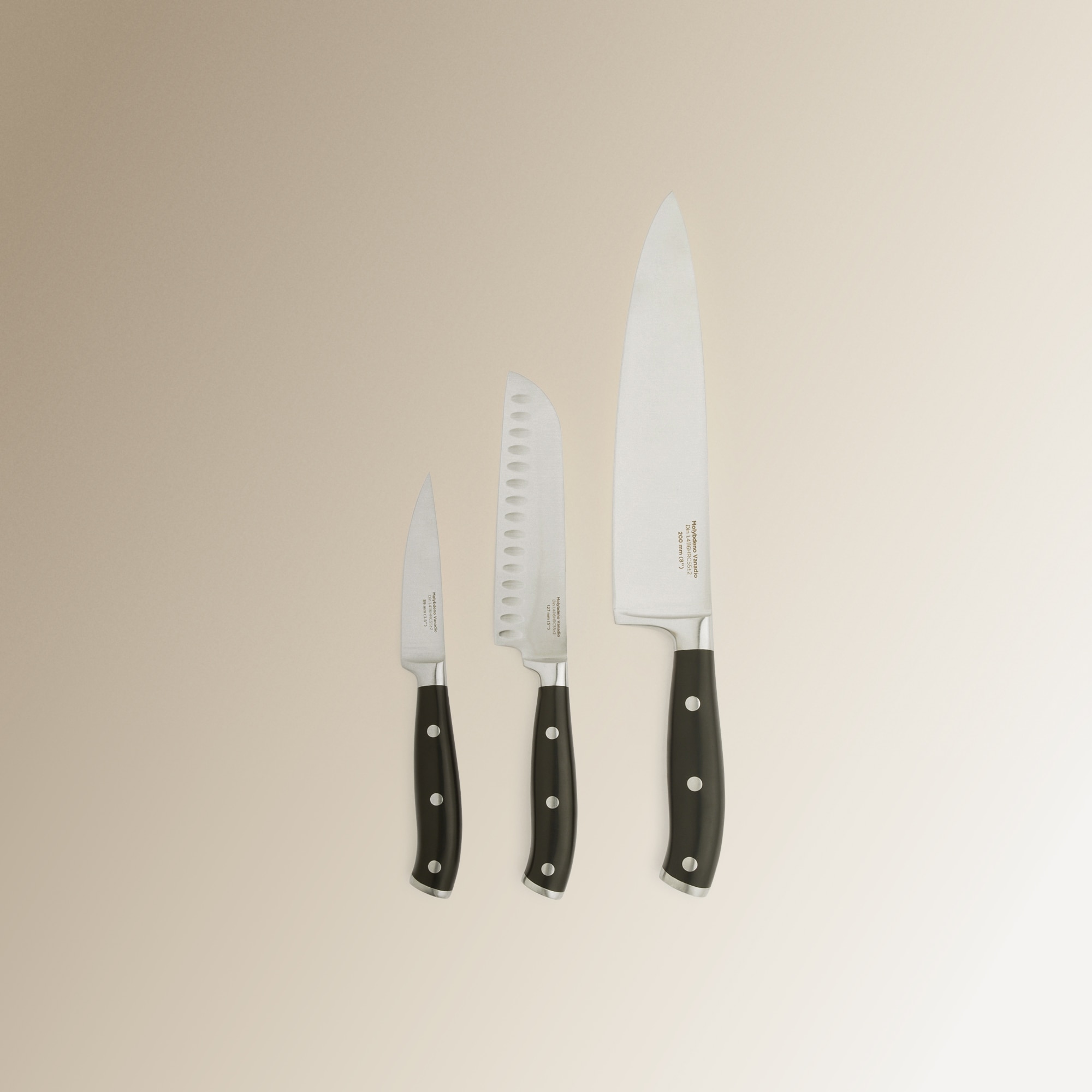 Conjunto de 3 facas Heroline El Corte Inglés Preto-1