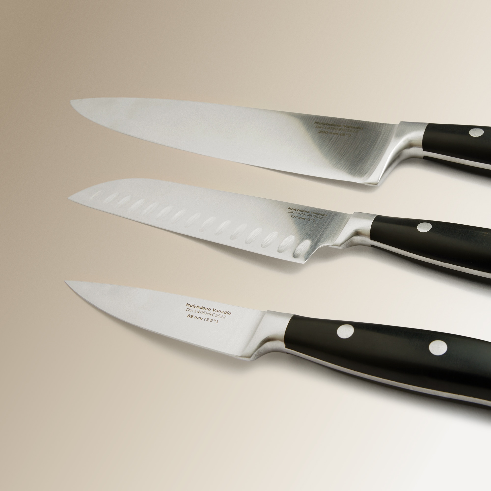 Conjunto de 3 facas Heroline El Corte Inglés Preto-4