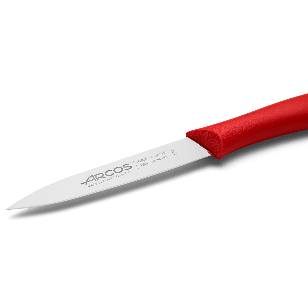 Cuchillo mondador filo liso Nova Arcos - Rojo Rojo-2