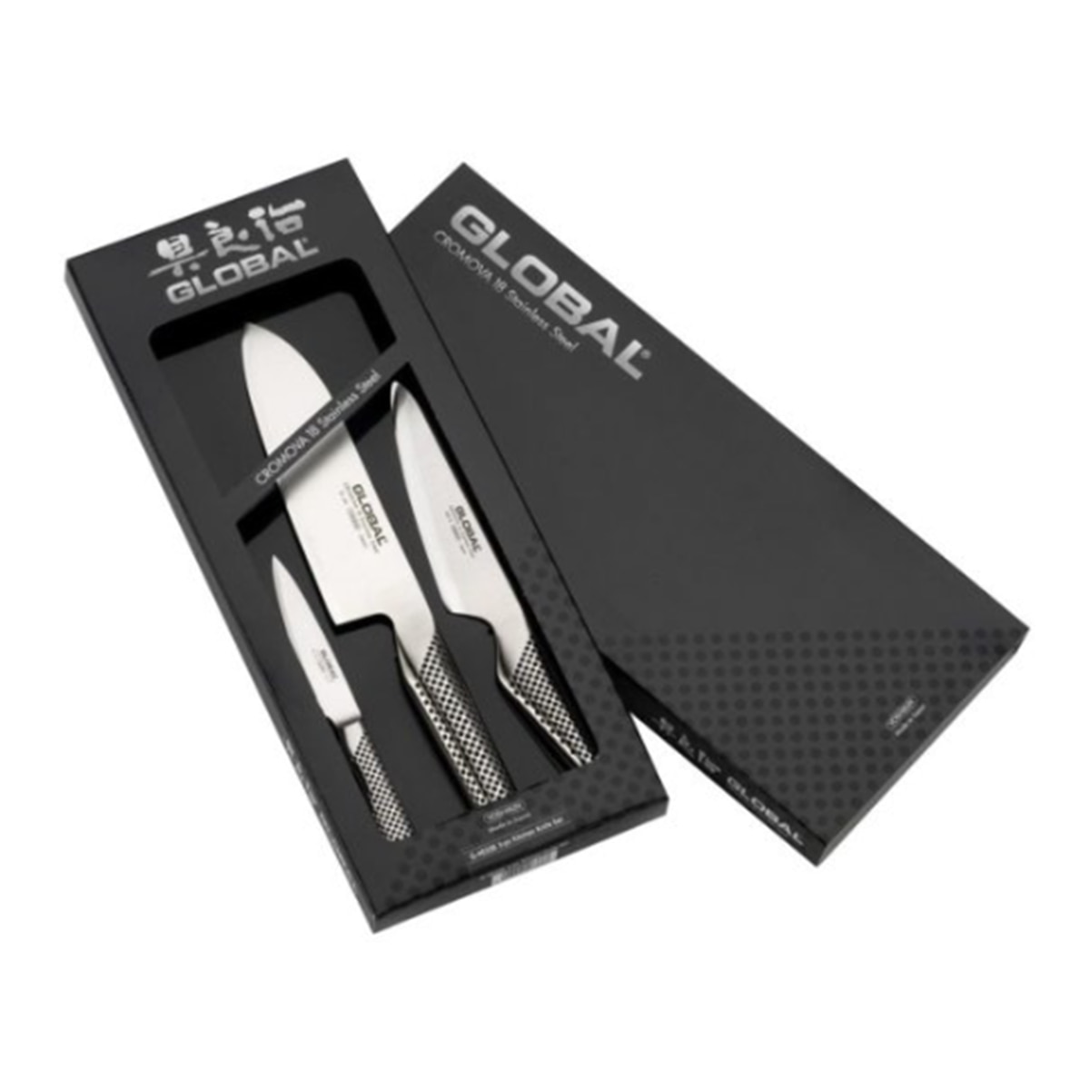 Set de 3 cuchillos inoxidable Global - Acero Acero-2