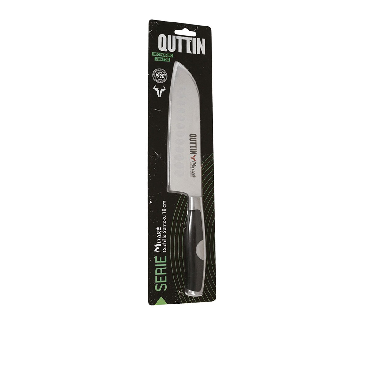 Cuchillo Santoku Moare Quttin Negro-2