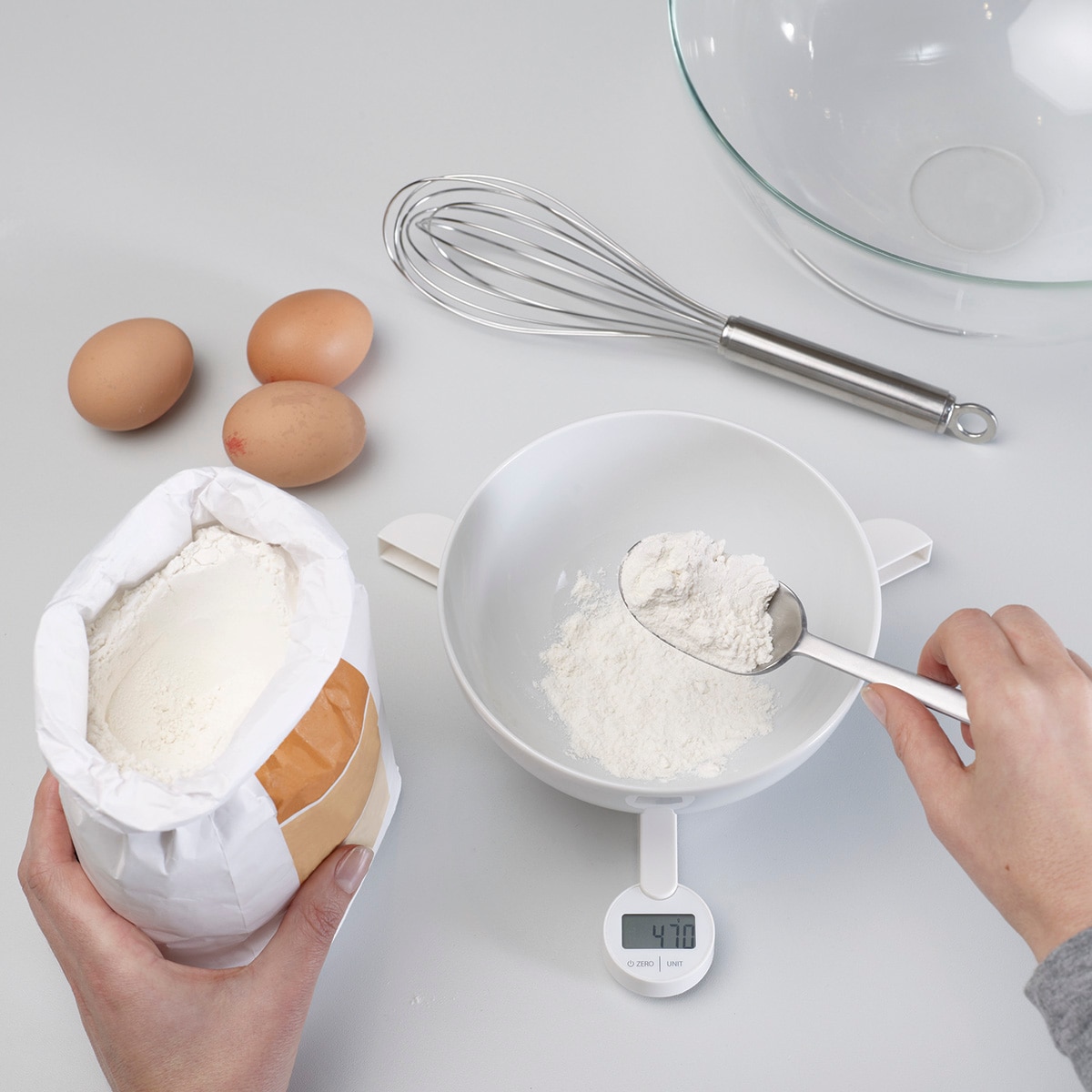 Balança de cozinha digital dobrável Triscale Branco-6