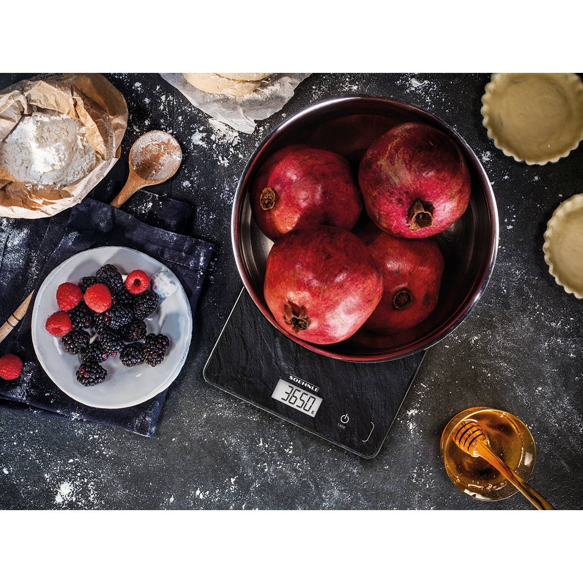 Balança de Cozinha Digital Page Compact 300 Slate Preto-3
