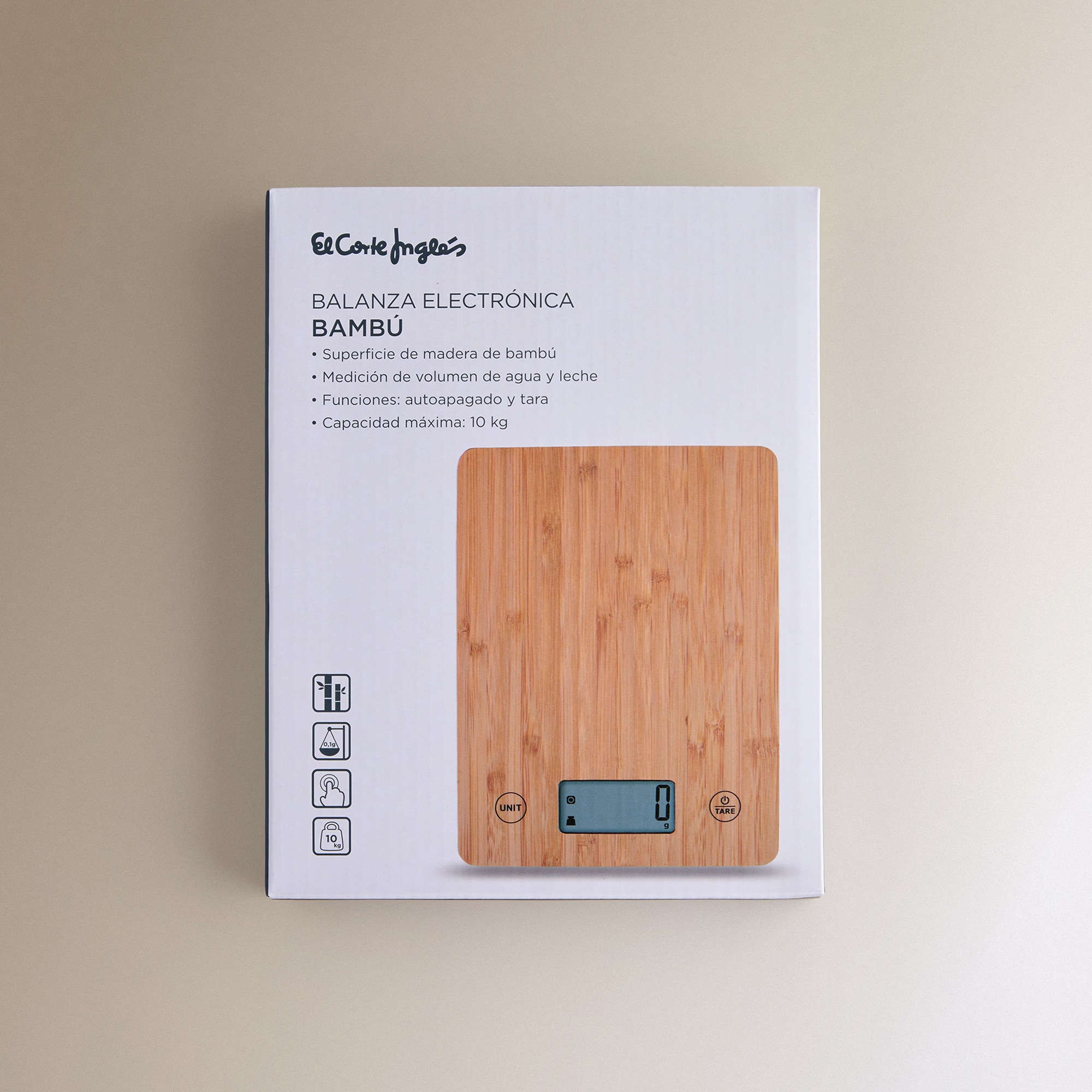 Balança de Cozinha Bambu Natural-4