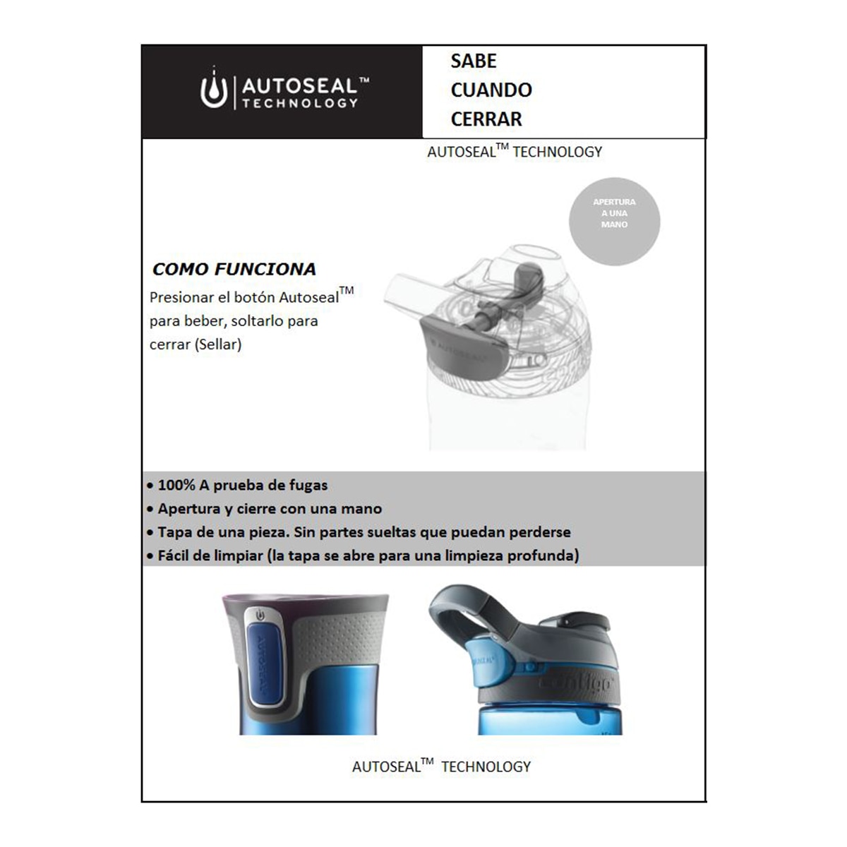Botella Termo West Loop Contigo - Azul Azul-7