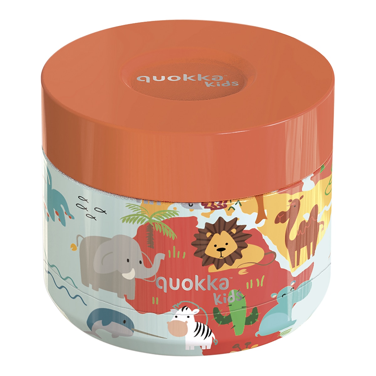 Termo para Sólidos de Aço Inoxidável Mapa - 369 ml Laranja-1