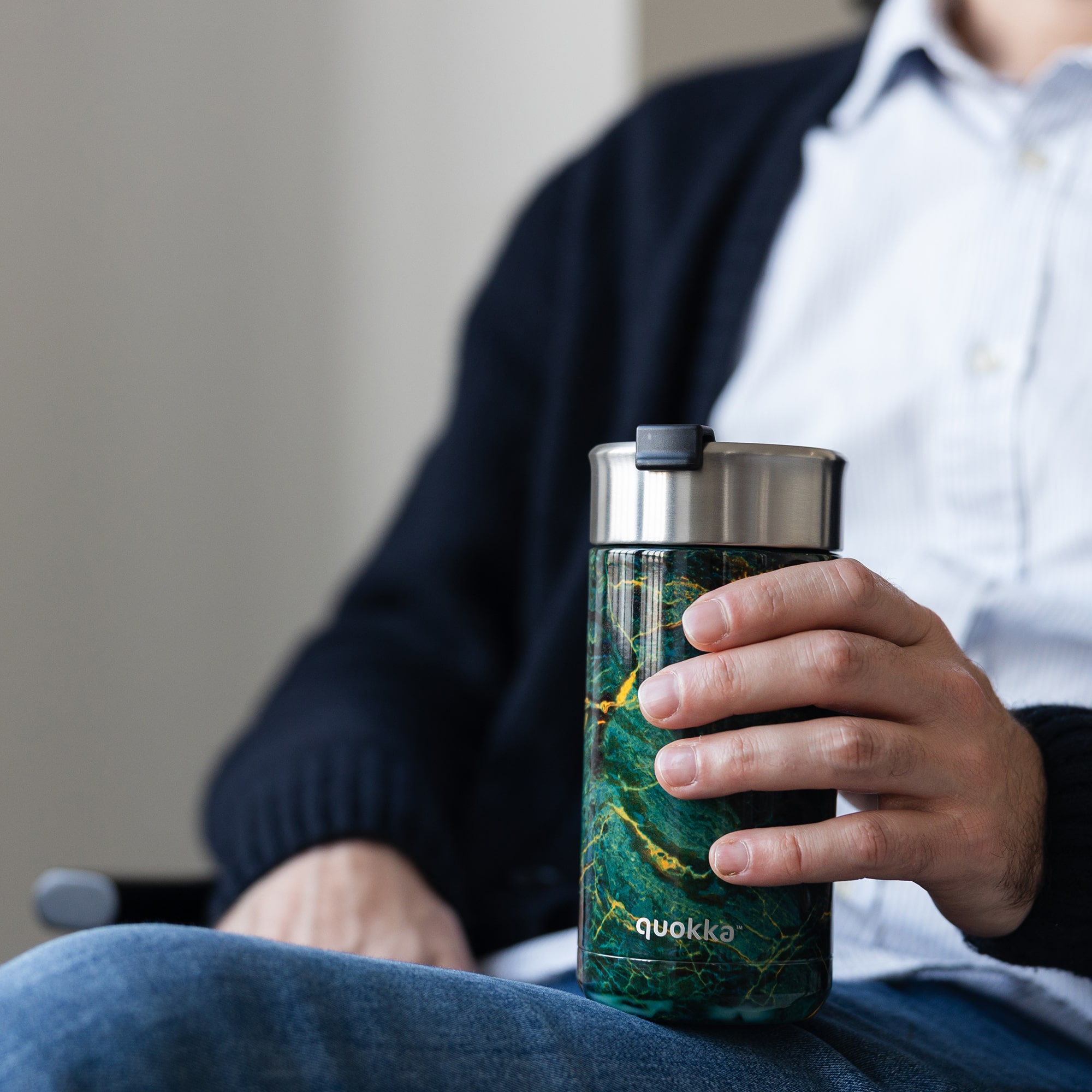 Caneca Térmica Greenstone de Aço Inoxidável Verde-3