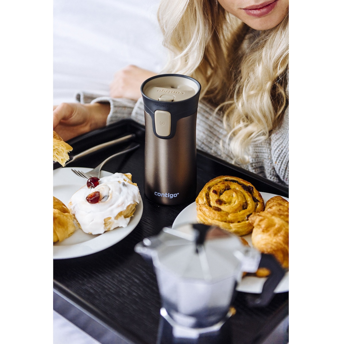 Garrafa térmica Pinnacle Bronze escuro-7