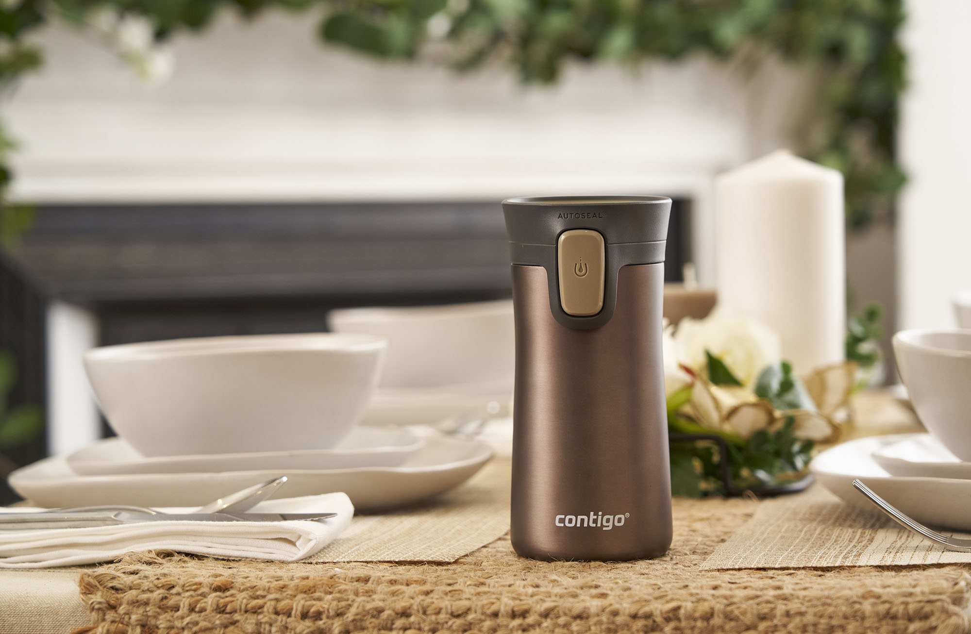 Garrafa térmica Pinnacle Bronze escuro-8