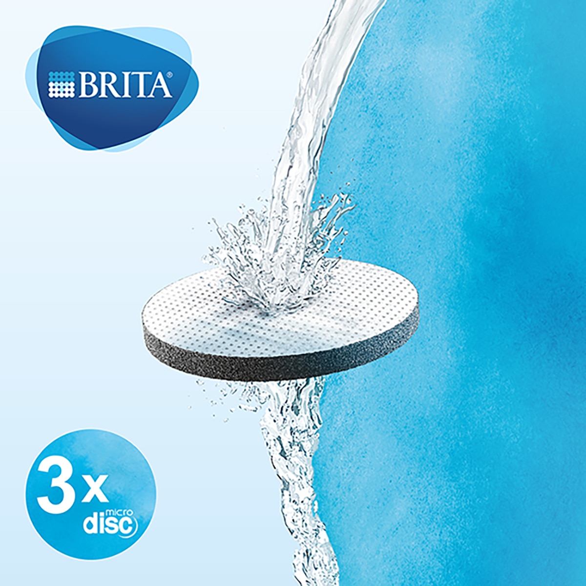 Pack de 3 filtros para garrafa filtrante Microdisc Branco-4