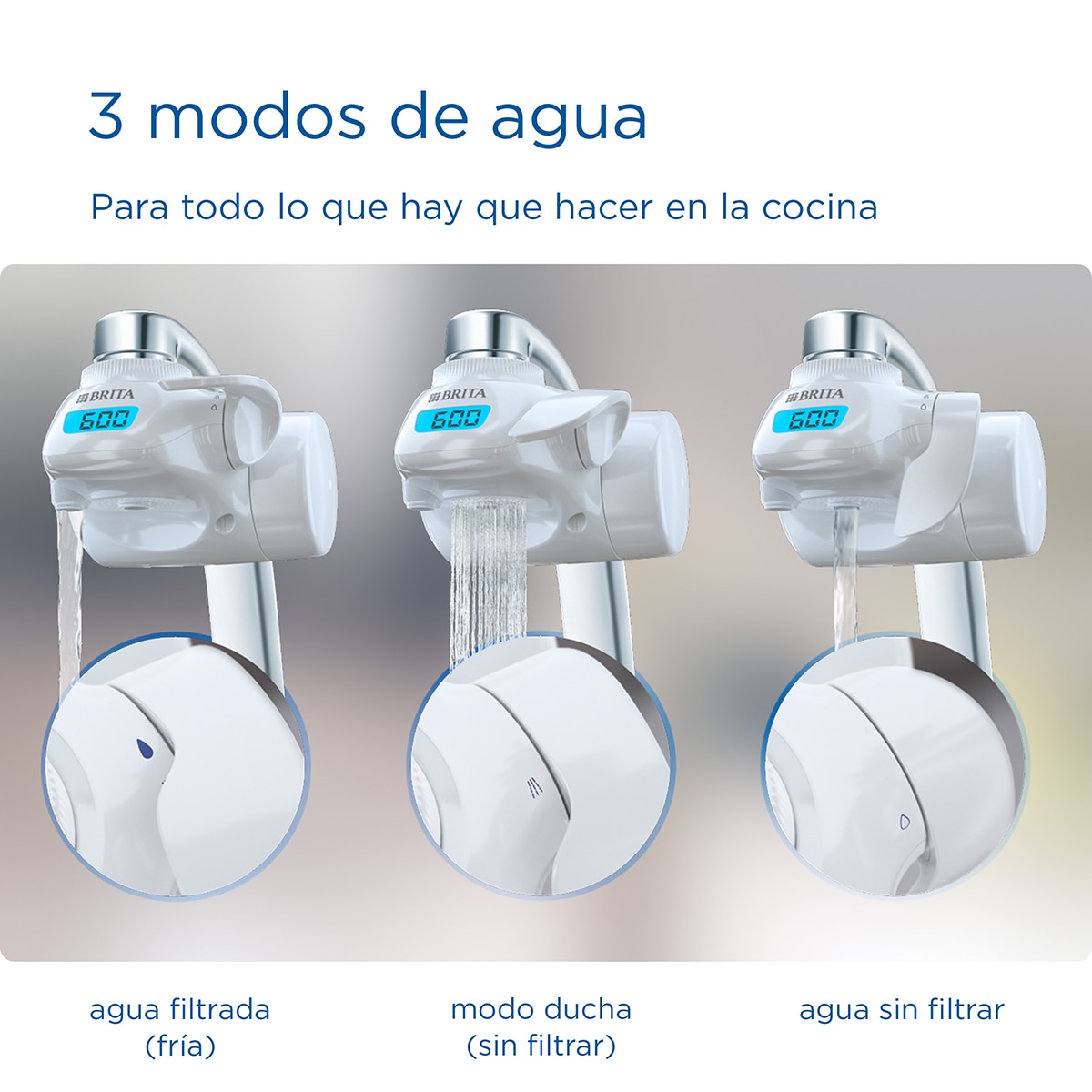Sistema de filtración para grifo + Filtro On Tap Brita Blanco-4