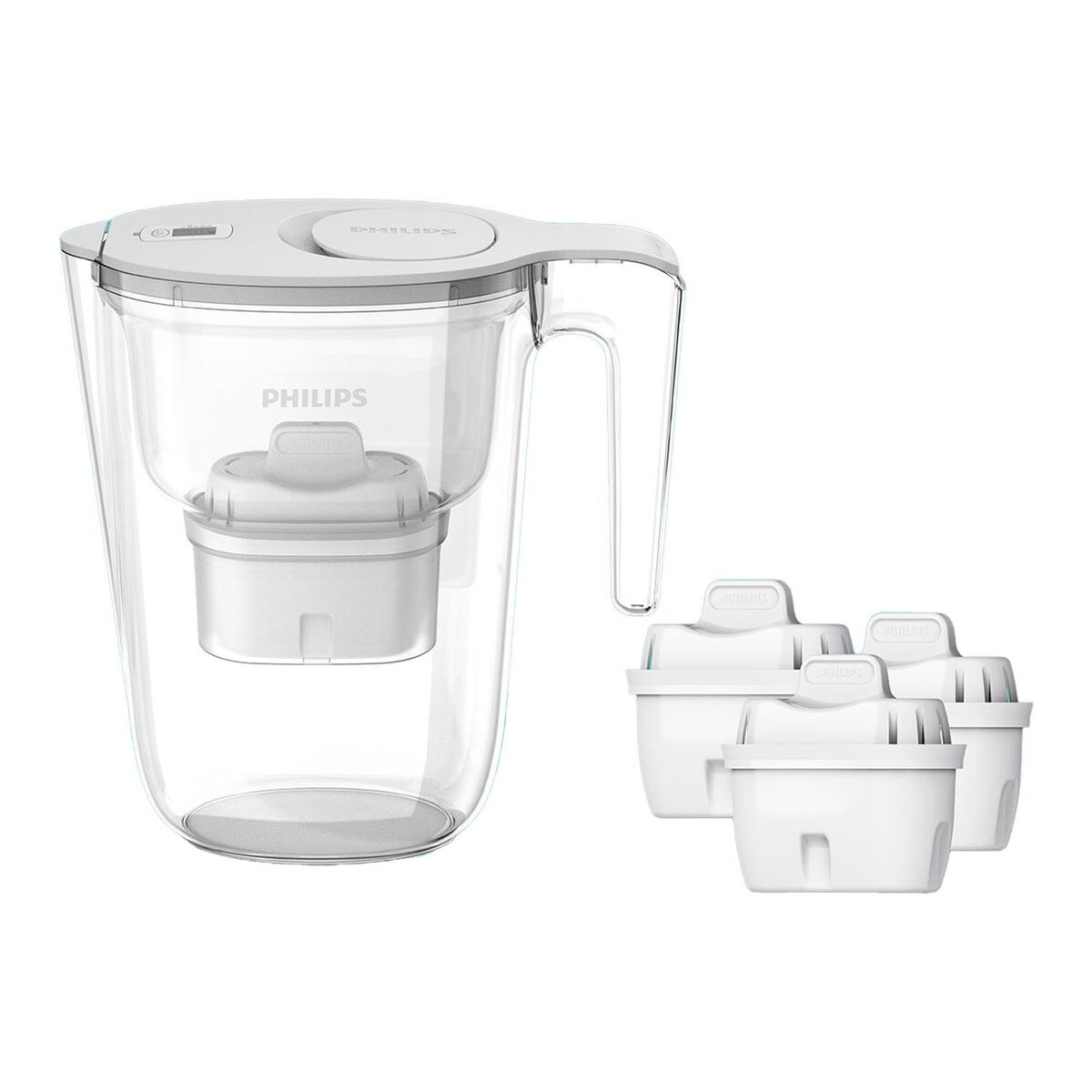 Jarra de agua AWP2933WHT3 + 3 filtros Micro Clean X Philips Water Solutions Blanco-2