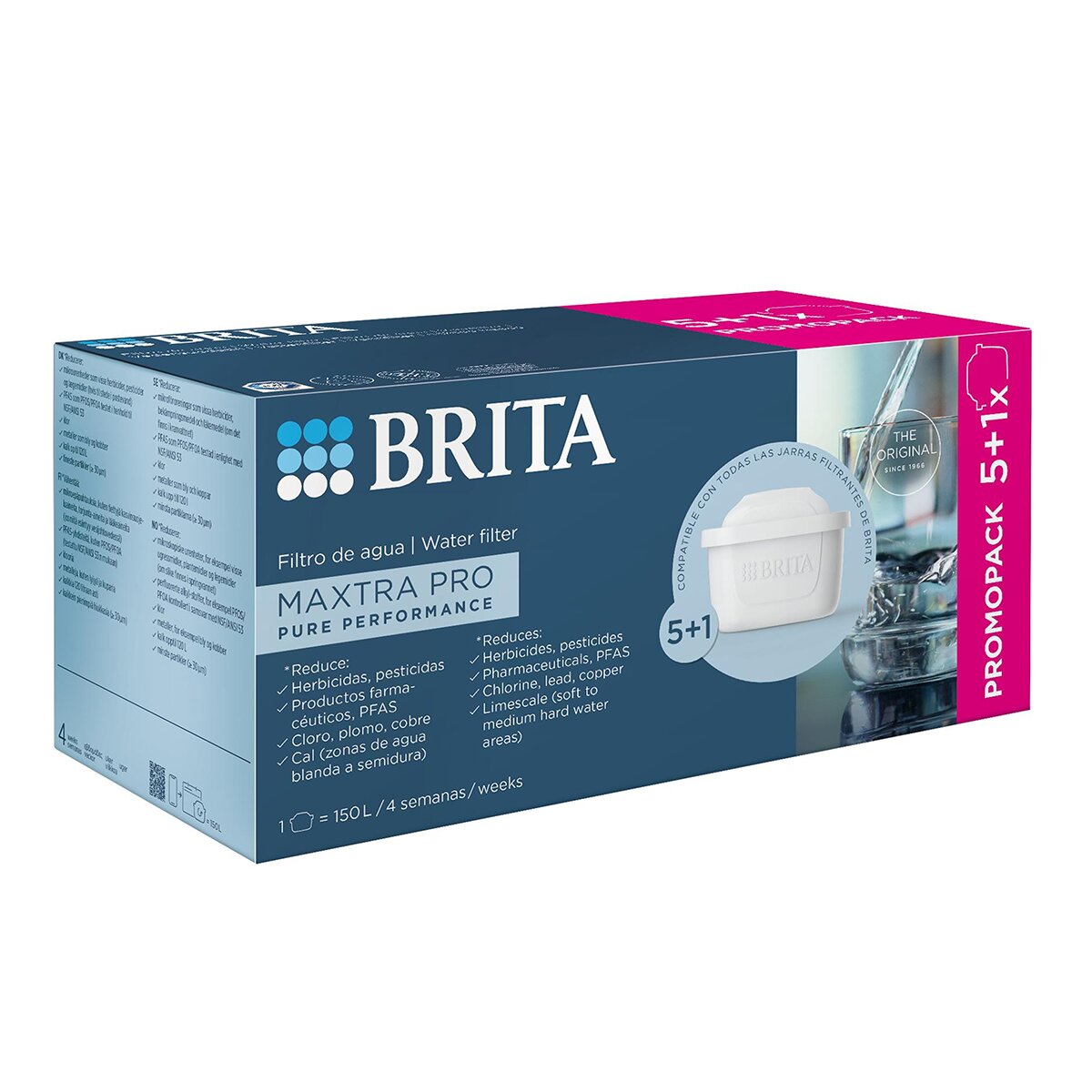 Imagen 0 de Pack 5 + 1 filtro de agua Maxtra Pro Brita