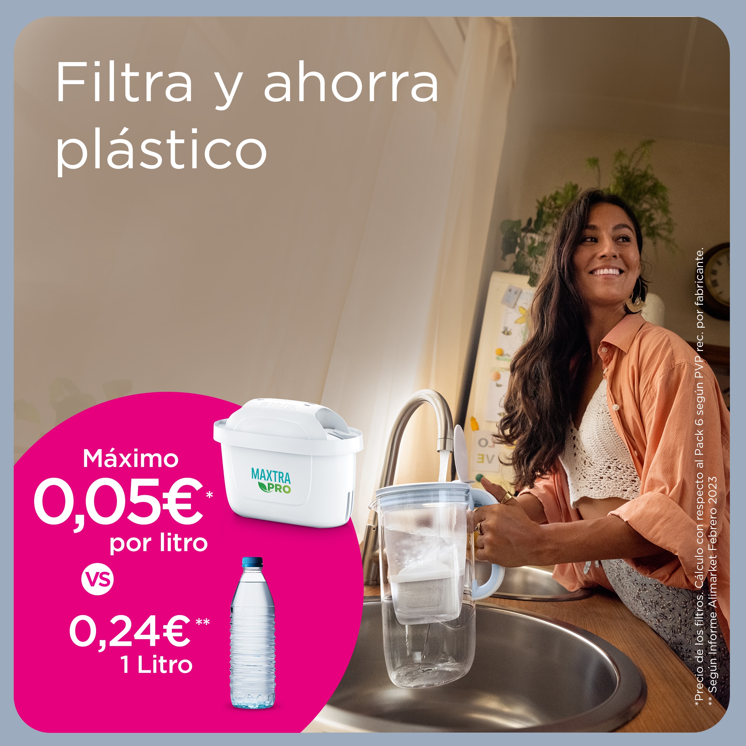 Pack 5 + 1 filtro de agua Maxtra Pro Brita Blanco-5